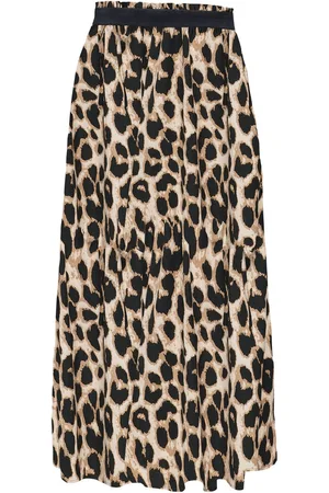 ONLY Rok Onlvenedig Aop Life Long Skirt Wvn 15251761 Cloud Dancer/leo Dames Maat - XL