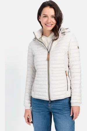Camel Active Lichtgewicht gewatteerde jas gemaakt van gerecycled polyamide - Maat womenswear-38 - Wolwit