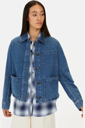 Camel Active Spijkerjack gemaakt van katoen - Maat womenswear-38 - Gebruikt blauw