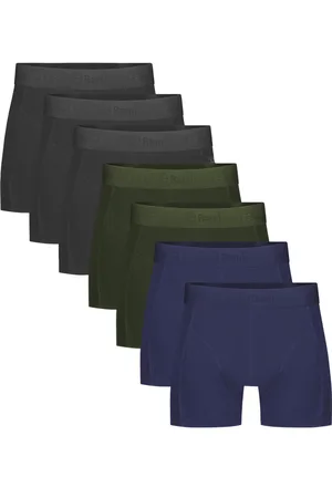 Bamboo Basics Comfortabel & Zijdezacht Rico - Bamboe Boxershorts Heren (Multipack 7 stuks) - Onderbroek - Ondergoed - Zwart, Navy & Army- L