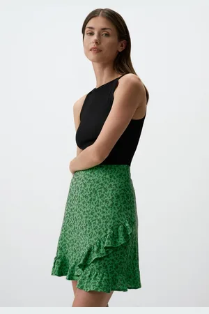 Jimmy Key Bloemen Patroon Normaal Taille Linnen Mini Rok