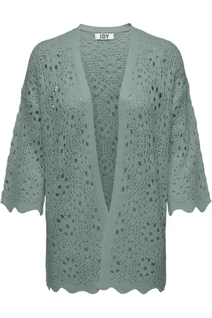 JDY Jacqueline de Yong Vest natascha 3/4 Kimono Knt 15290568 Chinois Green Dames Maat - XS