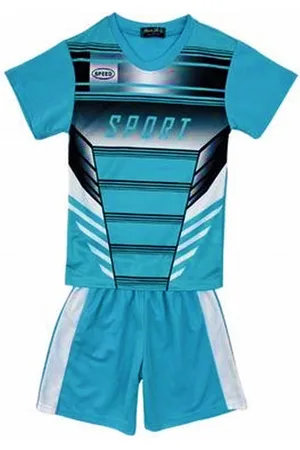 Merkloos Kinder sport set tenue maat 122/128 tweedelig /zwart t-shirt + korte broek unisex mooie kwaliteit