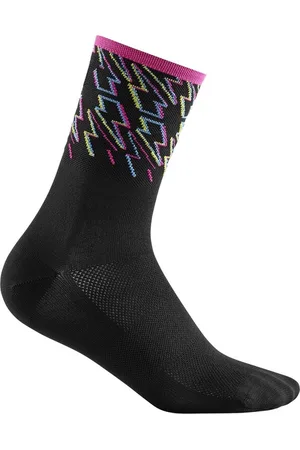 Cube High Cut Blackline Sportsokken - Fietssokken - Klimaat regulerend - Zwart/Roze - Maat 36-39