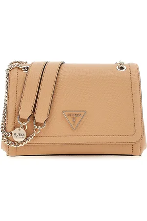 Guess Schoudertas Noelle Covertible Xbody Flap Bag Lichtbruin