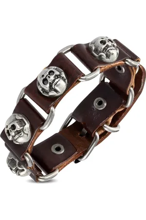 Amanto Armband Agron - Leer - Stud Zombie - 20 mm - 22cm