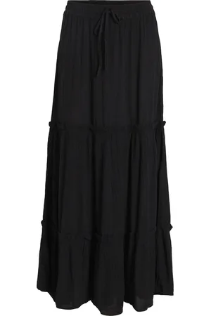 VILA Rok Vimesa Hw Maxi Skirt - Noos 14090633 Black Dames Maat - W38