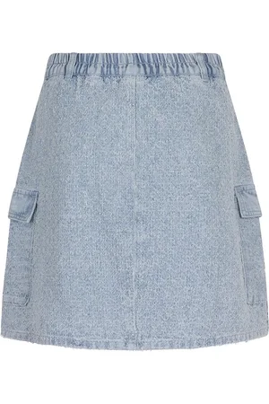 Esqualo Rok Skirt Jeans Damaged Sp25 12001 620 Light Blue Dames Maat - W40