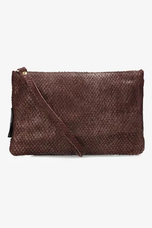 Fred de la Bretoniere Clutch Lichtbruin - Maat ONESIZE