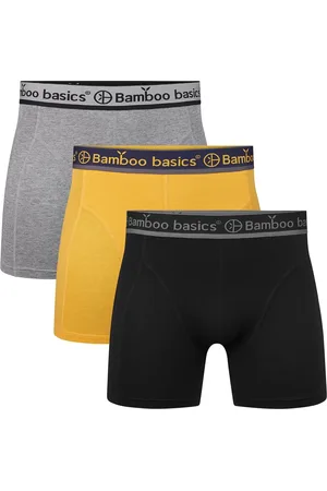 Bamboo Basics Comfortabel & Zijdezacht Rico - Bamboe Boxershorts Heren (Multipack 3 stuks) - Onderbroek - Ondergoed - Grijs, Navy & Zwart - S