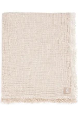 Jollein Deken Wieg Jersey 75x100cm - Fringe Stripe /Ivory - GOTS
