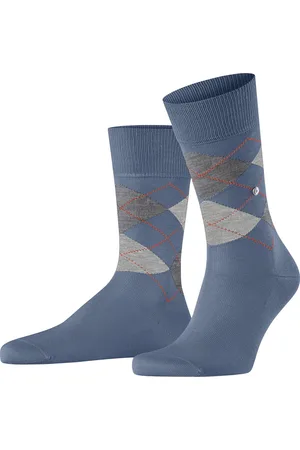 Burlington Manchester one-size organisch katoen sokken heren blauw - Maat 46-50