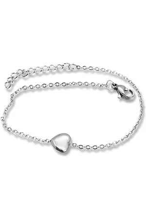 Amanto Armband Emilia - 316L Staal PVD - Hartje - 9x7mm- 17+3cm