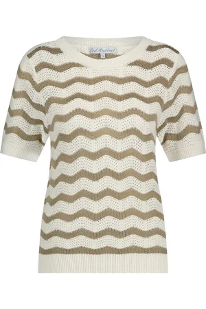 Red Button T-shirt Sweet Zigzag Srb4516 99 Pebble Dames Maat - XL