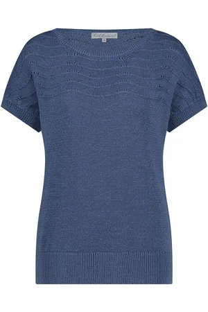 Red Button T-shirt Jerry Top Srb4483 35 Navy Dames Maat - L