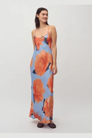 mbyM Bellah-M jurk maxi oranje print