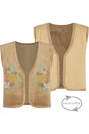 MAYCE Zomer reversibel gilet meisjes - - velvet