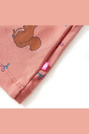 vidaXL Kinderrokje-met-eekhoornprint-92-oudroze