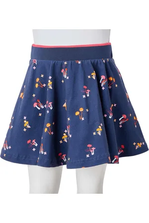 vidaXL Kinderrokje-met-paddenstoelenprint-104-marineblauw