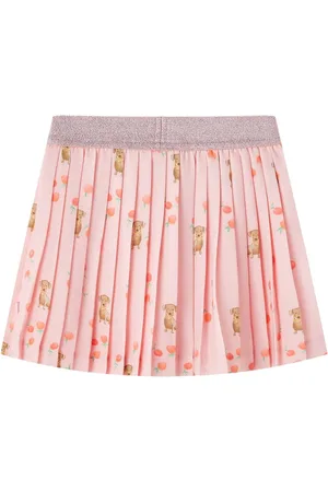 vidaXL Kinderplooirok-met-print-140-lichtoranje