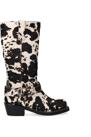Sacha Dames - Cowprint suède bikerboots - Maat 42