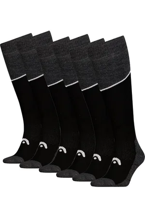 Head Skisokken Kneehigh - 6 paar skikousen - Black / Grey Melange - Maat 31/34