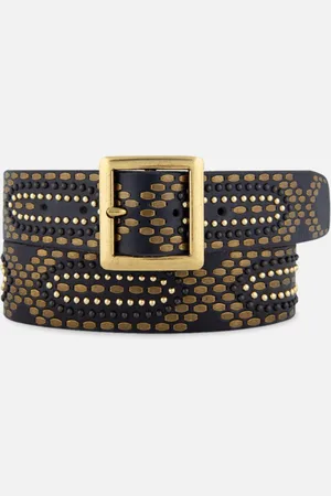 Amsterdam Heritage Daya | Leren Riem met Studs en Vierkante Gesp