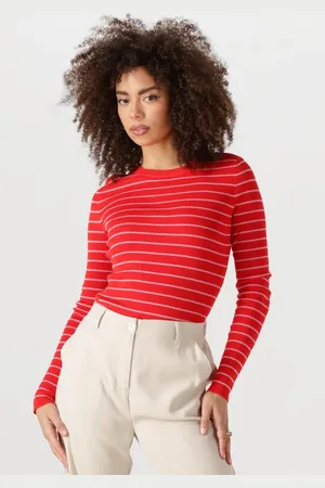 Ydence Knitted Top Devina Tops & T-shirts Dames - Shirt - - Maat XL