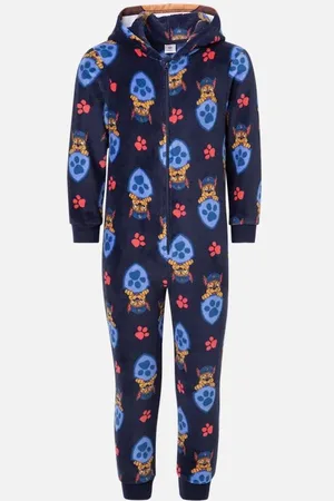 Nickelodeon Onesie Paw Patrol - Chase - capuchon met oortjes - maat 122/128