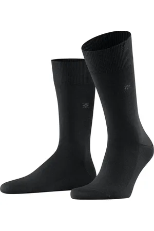 Burlington Leeds one-size Wol sokken heren zwart - Maat 46-50