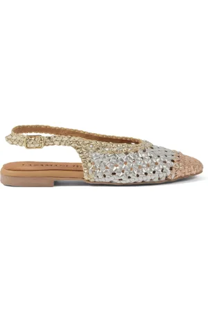 Lazamani Novia Dames Ballerinas Leer Silver - Maat 37