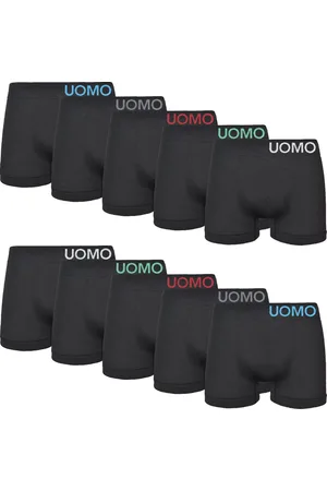 Gianvaglia Microfiber Boxershorts Heren - 10-Pack - Uomo - Naadloos - Zwart - Maat M/L