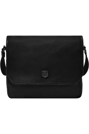 Fossil Schoudertas Laptoptas met laptopvak Hayes Courier Zwart