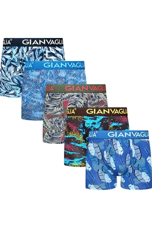 Gianvaglia Heren Boxershort - 5 Pack - Katoen - Maat XXL - Meerkleurig Print - Ondergoed Heren - Onderbroeken Heren