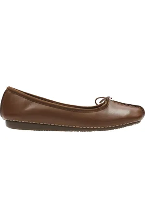 Clarks Damesschoenen - Freckle Ice - Dark Tan Leather - Maat 37.5