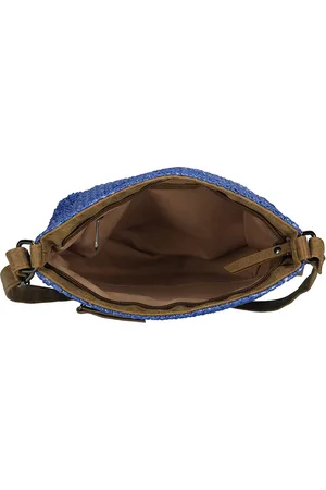 Enrico Benetti Rieten Schoudertas Ibiza Steel - Blue