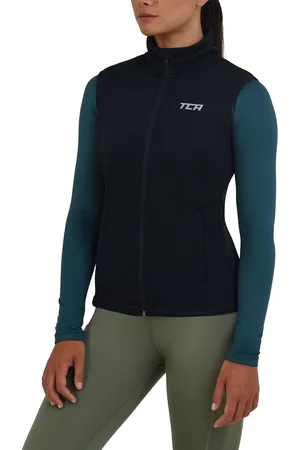 TCA Dames Flyweight Winddicht Hardloop Fiets Gilet met Ritszakken - Middernacht Blauw, S