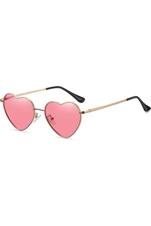 Fashion Favorite Zonnebril Hart - Roze/Goud | Festival/Carnaval |
