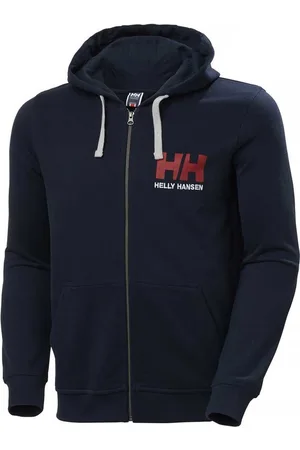 Helly Hansen HH Logo Capuchon Trui met Doorlopende Rits Heren, navy Maat S
