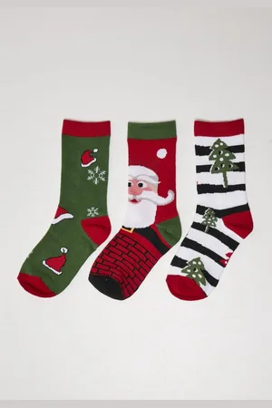 Urban classics Stripe Santa Christmas 3-pack Sokken - 43/46