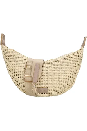 Charm London Brighton Schoudertas - Crossbody - Raffia - Schouderband - Ritssluiting