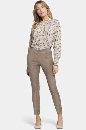 NYDJ Basic Legging Lichtbruin Faux Suède