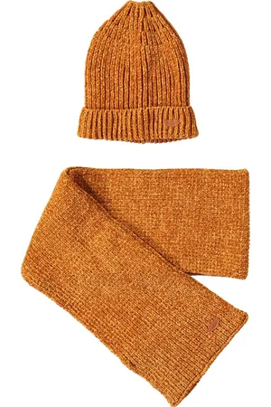 NoNo Raya Meisjes Muts en Sjaal- Intense Gold- Maat 110/128