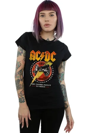 AC/DC Dames/Dames Voor Diegenen Die Gaan Rocken 1981 Katoenen T-Shirt