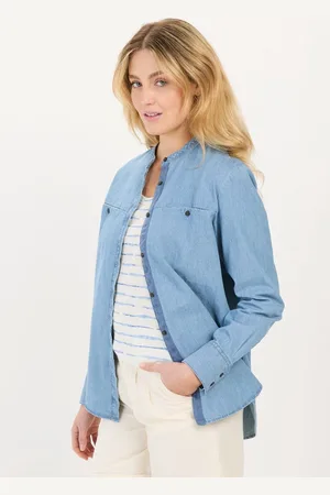 Camel Active Spijkerblouse gemaakt van puur katoen - Maat womenswear-L - Denim