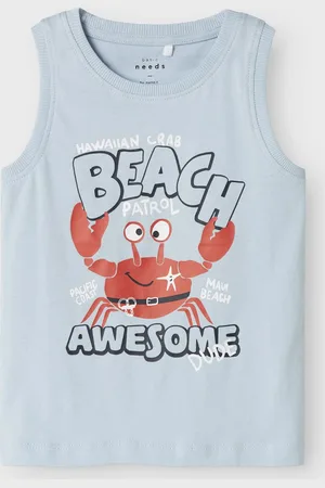 NAME IT Mini jongens tanktop VAGNO Crab Regular Fit