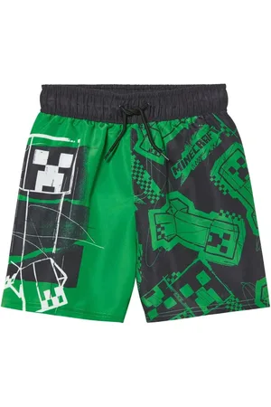Merkloos Minecraft zwembroek - zwemshort - met binnenbroek - minecraft - kind - maat 146/152 - 100% polyester