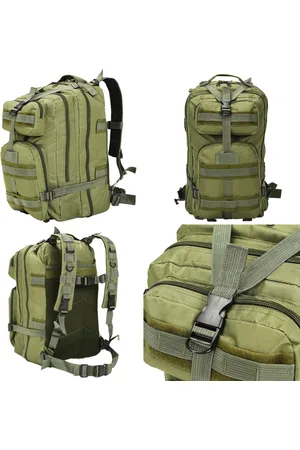 vidaXL 91382 Rugzak legerstijl 50 L olijfgroen - Backpack - Backpacks - Rugzak - Rugzakken