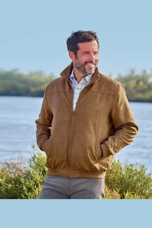 Atlas For Men Suèdine jack met fleecevoering - Heren - Verkrijgbaar in grote maten - 4XL