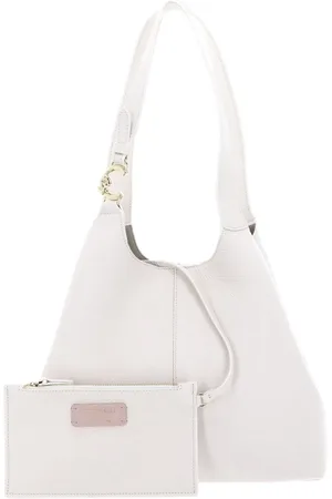Coccinelle Leren Schoudertas C-Easy Shopper Crème